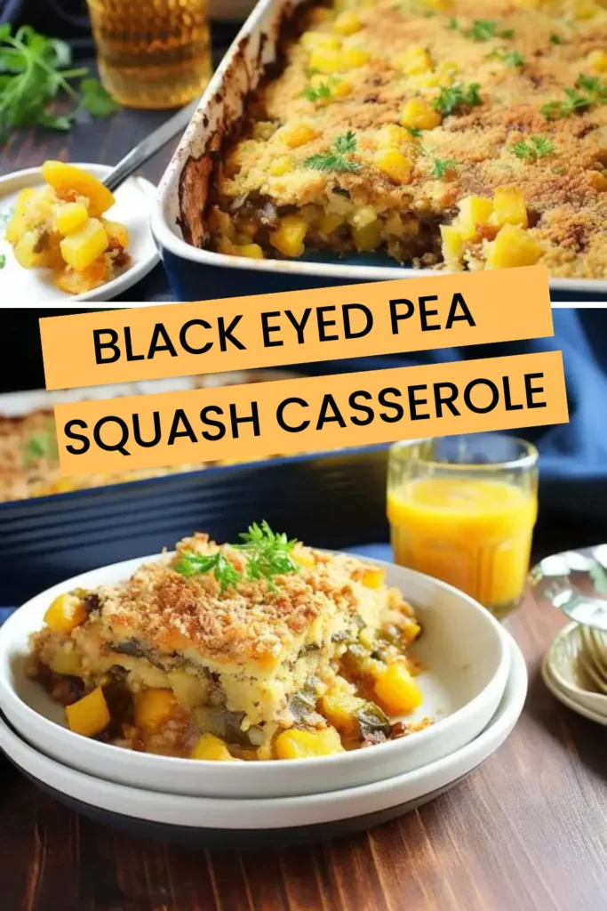 black eyed pea squash casserole recipe