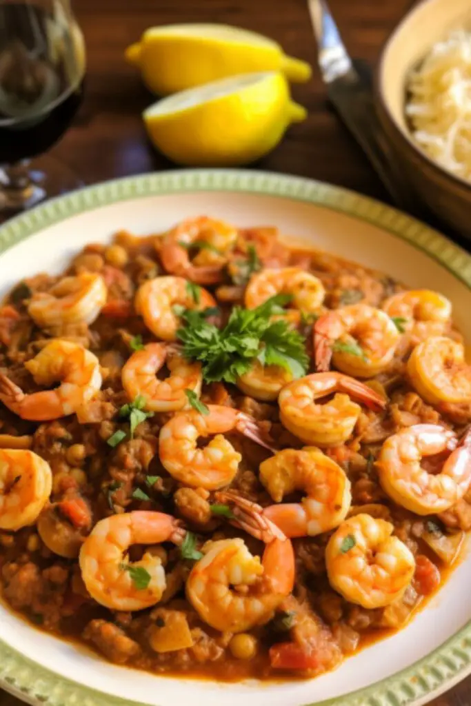 Easy Ground Beef And Shrimp Pasta
