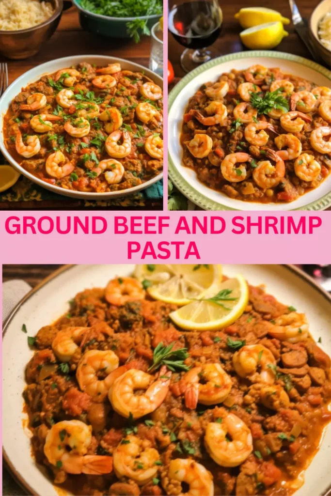 Best Ground Beef And Shrimp Pasta
