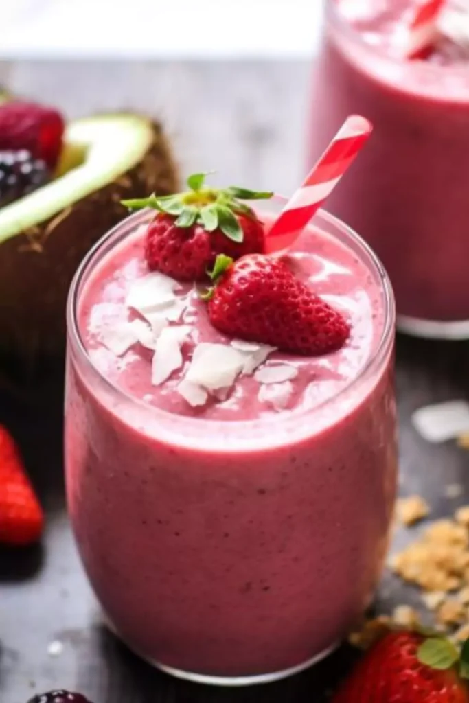 Coconut Water Strawberry Smoothie
