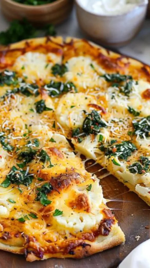 Easy Cauliflower White Pizza
