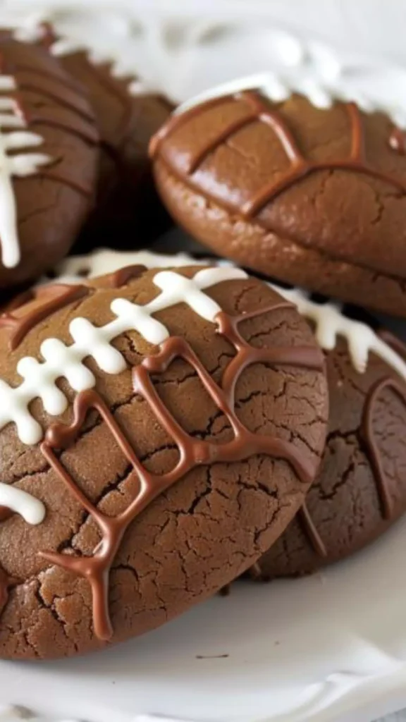 Easy Chocolate Football Cookies
