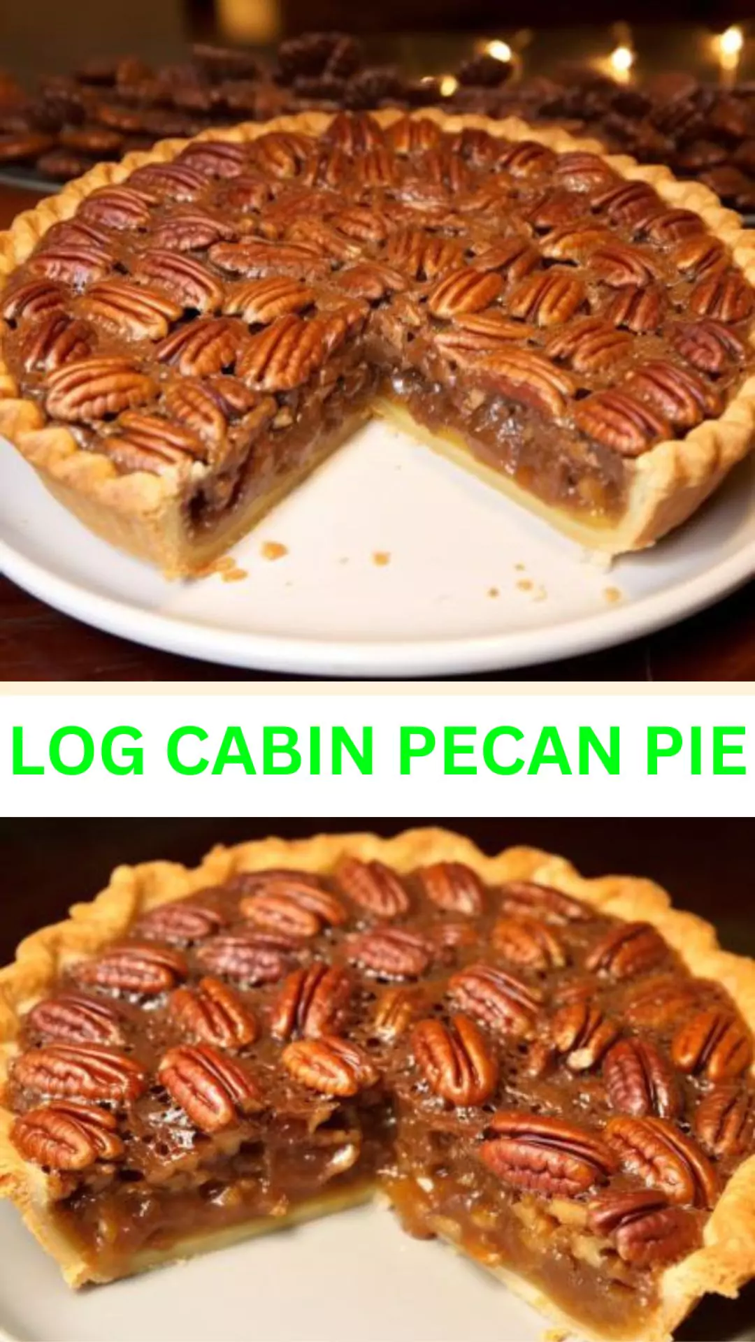 Best Log Cabin Pecan Pie
