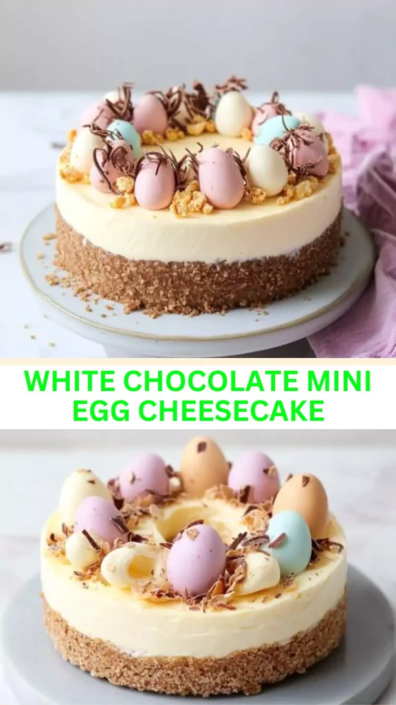 Best White chocolate mini egg cheesecake
