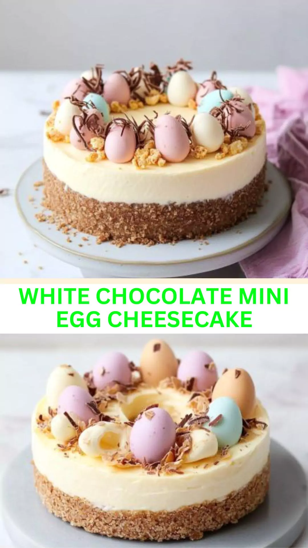 Best White chocolate mini egg cheesecake