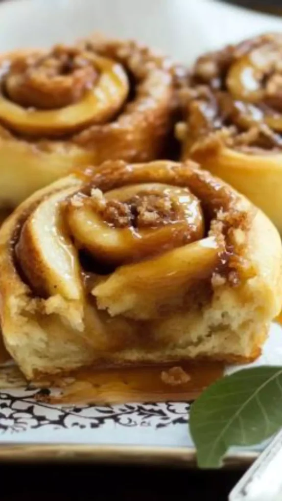 Easy Salted Caramel Apple Cinnamon Rolls
