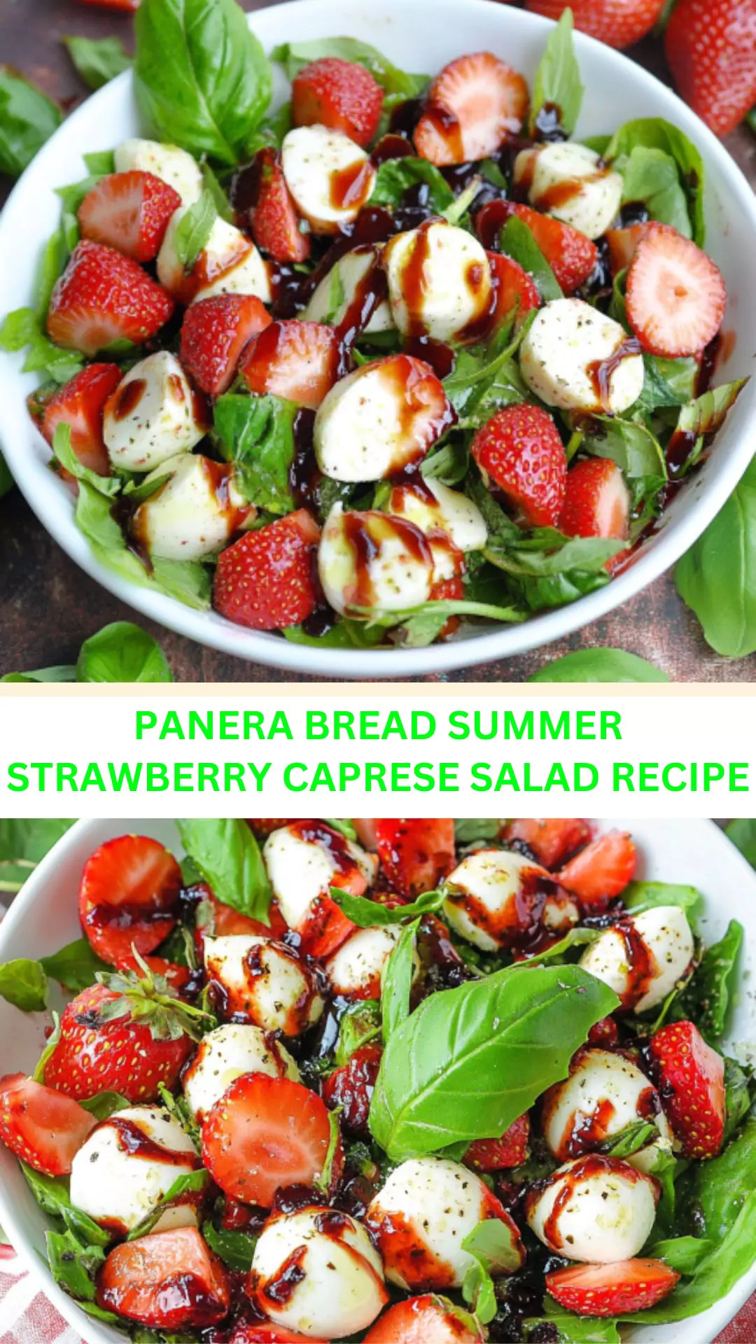 Best Panera Bread Summer Strawberry Caprese Salad Recipe