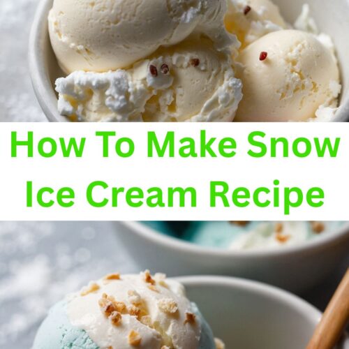 How To Make Snow Ice Cream Recipe