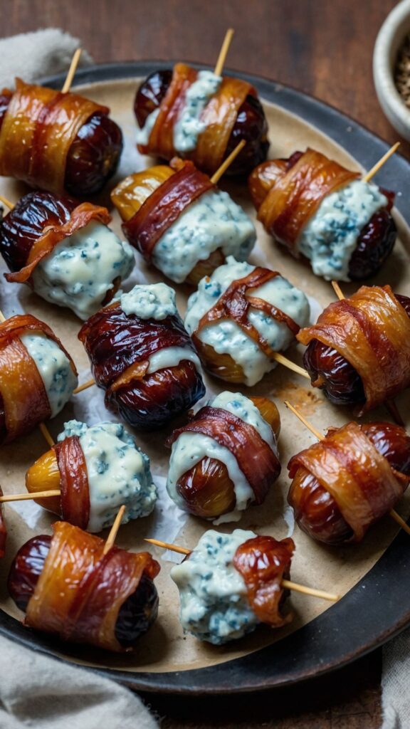 how to make blue cheese stuffed bacon wrapped dates