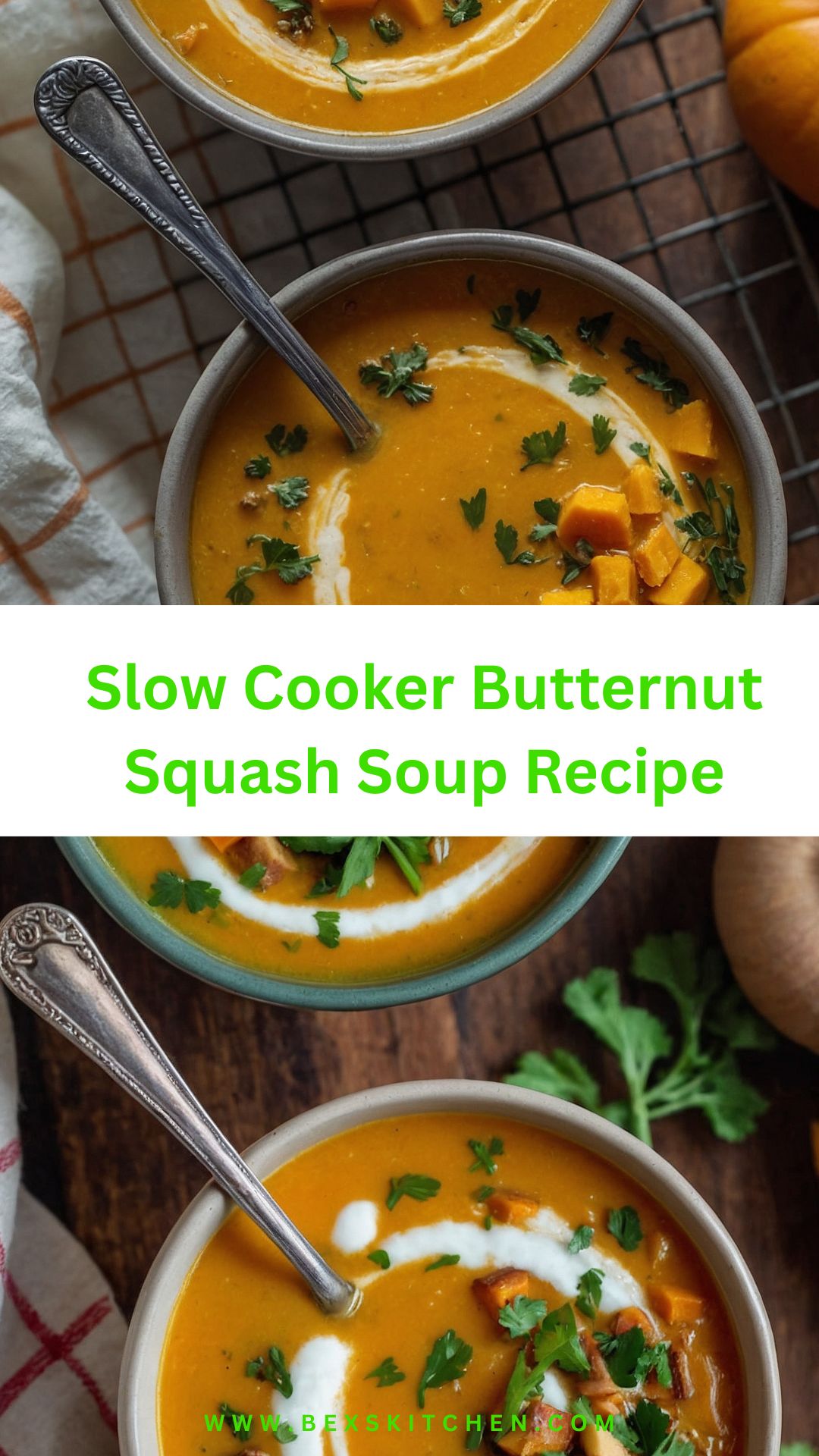 slow cooker butternut squash soup recipe