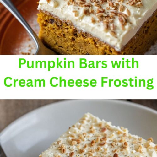 pumpkin bars with cream cheese frosting recipe