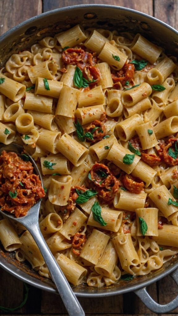 One Pot Creamy Sun Dried Tomato Pasta Copycat recipe