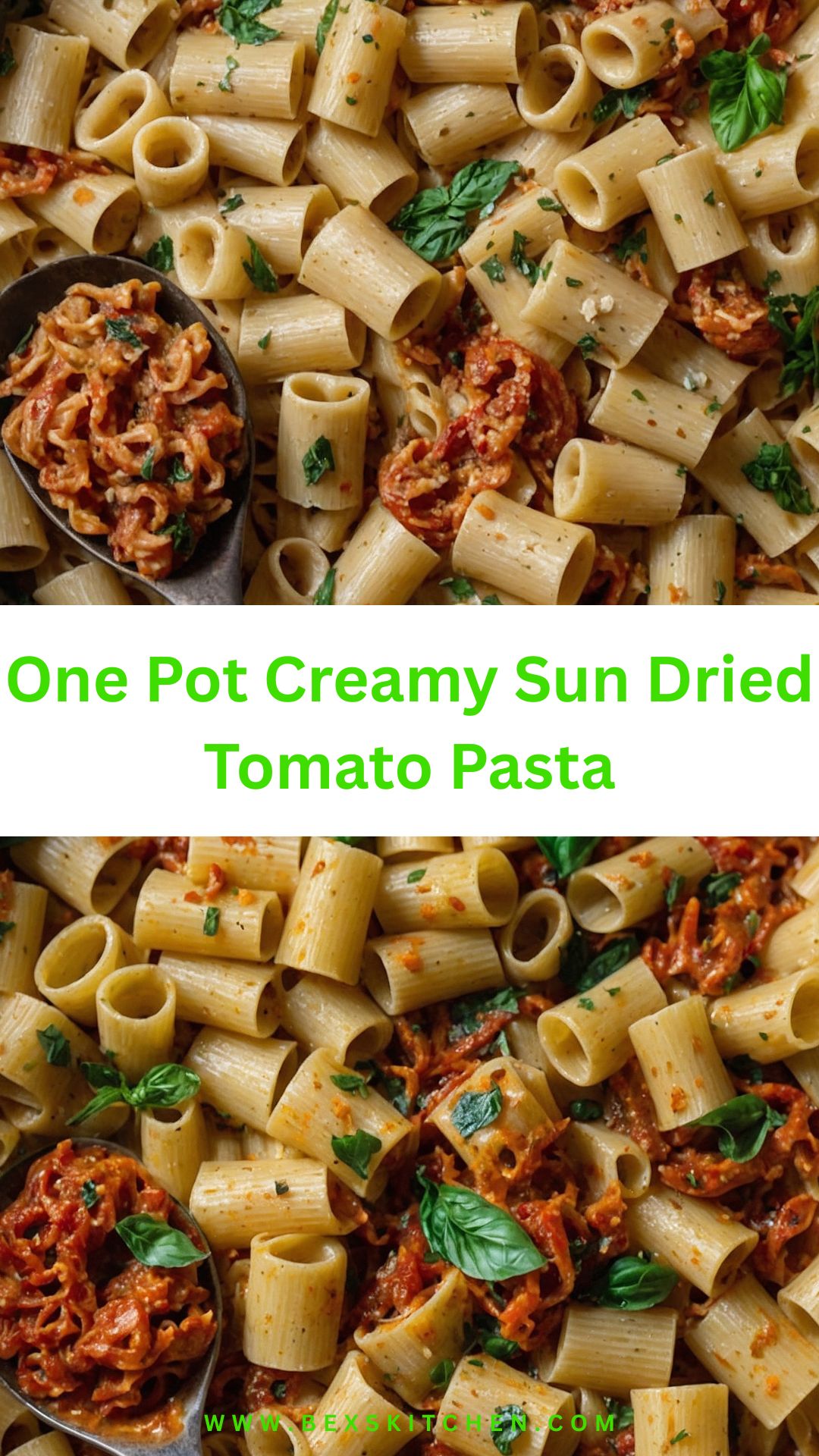 One Pot Creamy Sun Dried Tomato Pasta